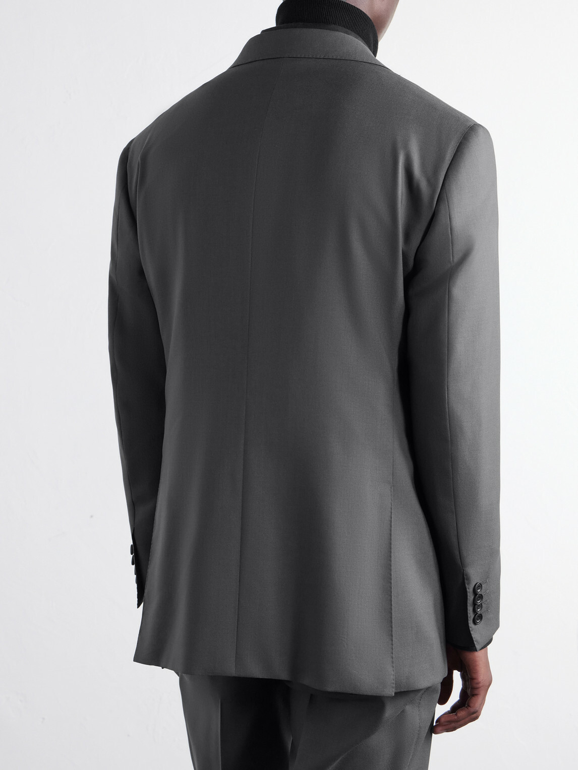Thom Sweeney - Double-Breasted Wool-Twill Suit Jacket - Gray