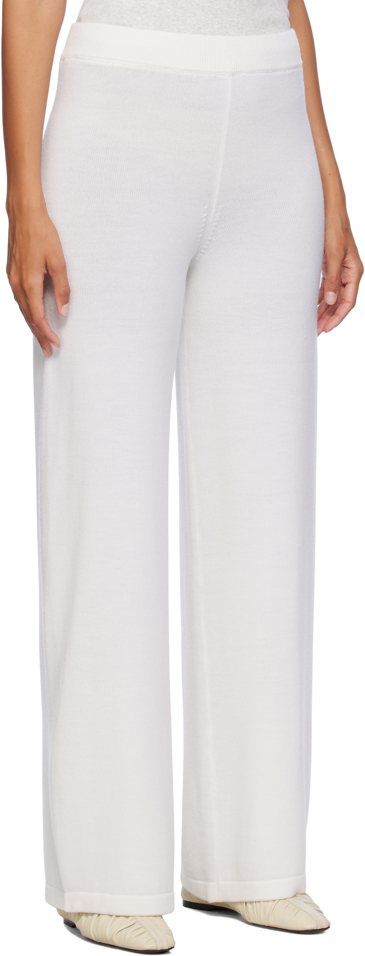 Max Mara Leisure White Epopea Lounge Pants