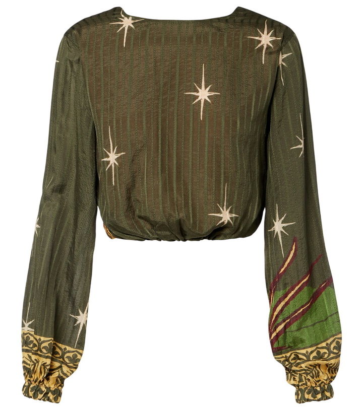 Photo: Johanna Ortiz Afterwork printed jacquard blouse
