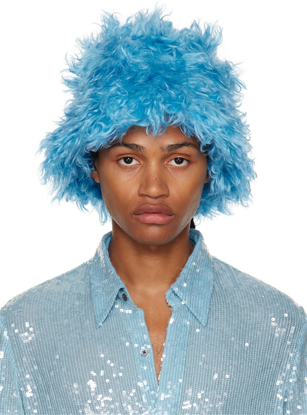 Photo: Dries Van Noten Blue Mohair Bucket Hat
