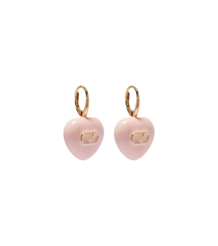 Photo: Valentino Cœur Royal VLogo enamel earrings