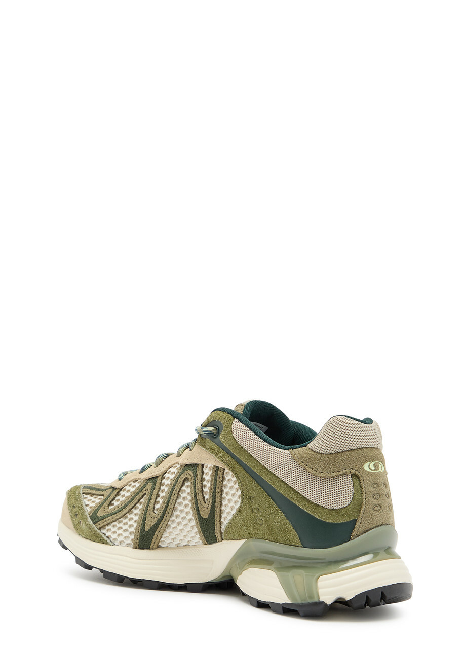 Salomon Xt-whisper Embroidery Panelled Mesh-knit Sneakers Green