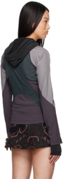 HYEIN SEO Purple Paneled Windbreaker Jacket