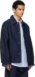 Dries Van Noten Navy Heavyweight Denim Jacket