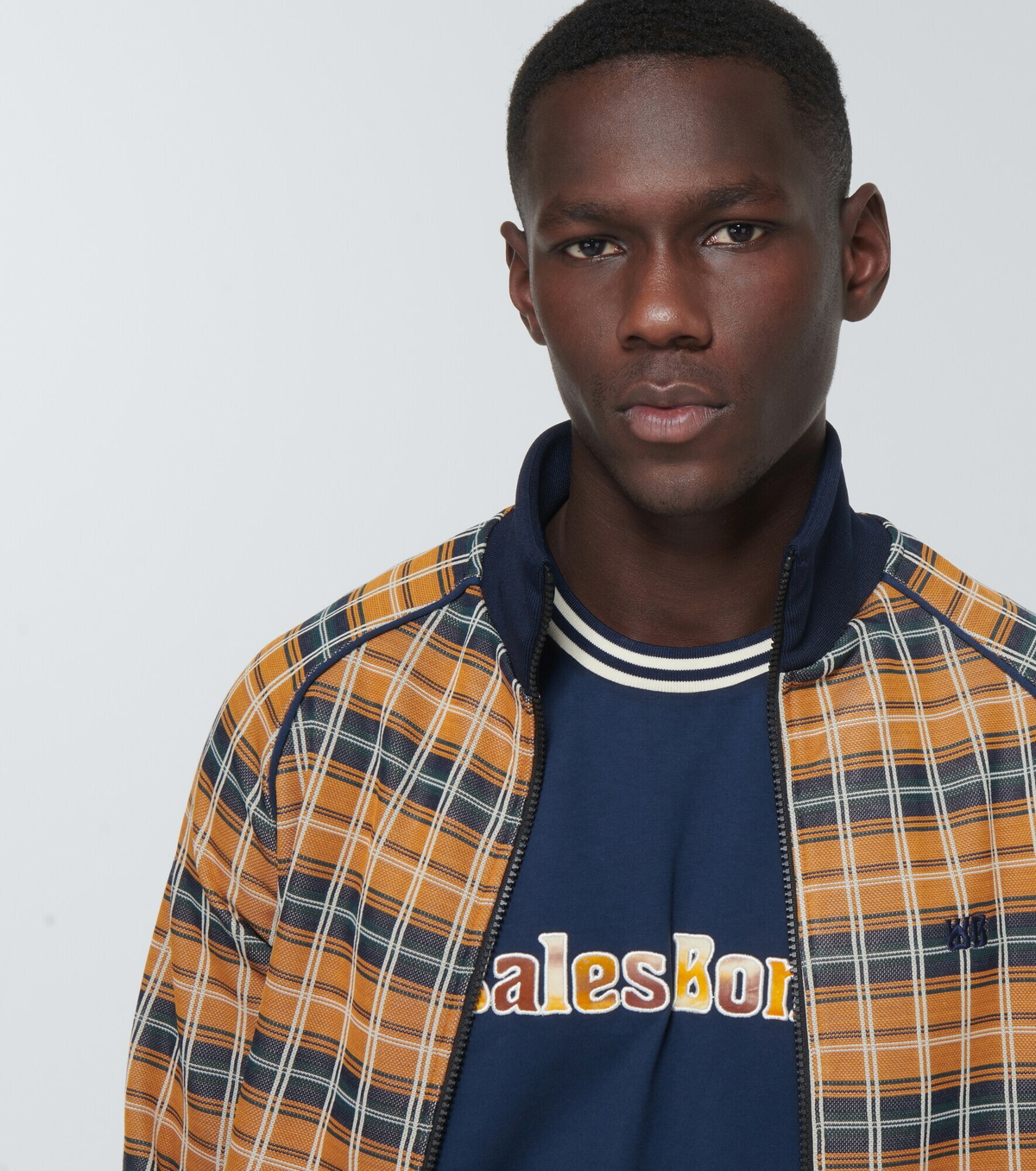 Wales Bonner チェック柄ジャケット Wales Bonner - Samuel checked track jacket Wales Bonner