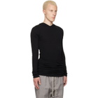 Rick Owens Black Tower Rib LS Hoodie