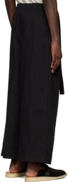 Naked & Famous Denim SSENSE Exclusive Black Wide Trousers