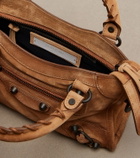 Balenciaga Le City Mini suede top-handle bag