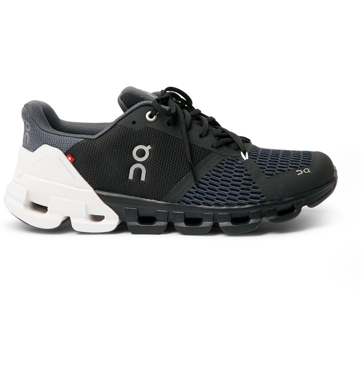 Photo: On - Cloudflyer Rubber-Trimmed Mesh Running Sneakers - Black