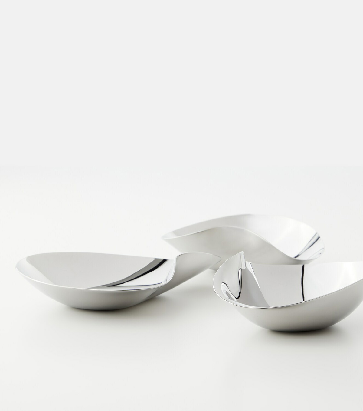 Georg Jensen Indulgence set of 3 stainless steel snack bowls by Helle Damkjær