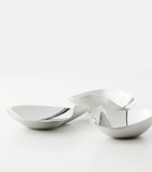 Georg Jensen Indulgence set of 3 stainless steel snack bowls by Helle Damkjær