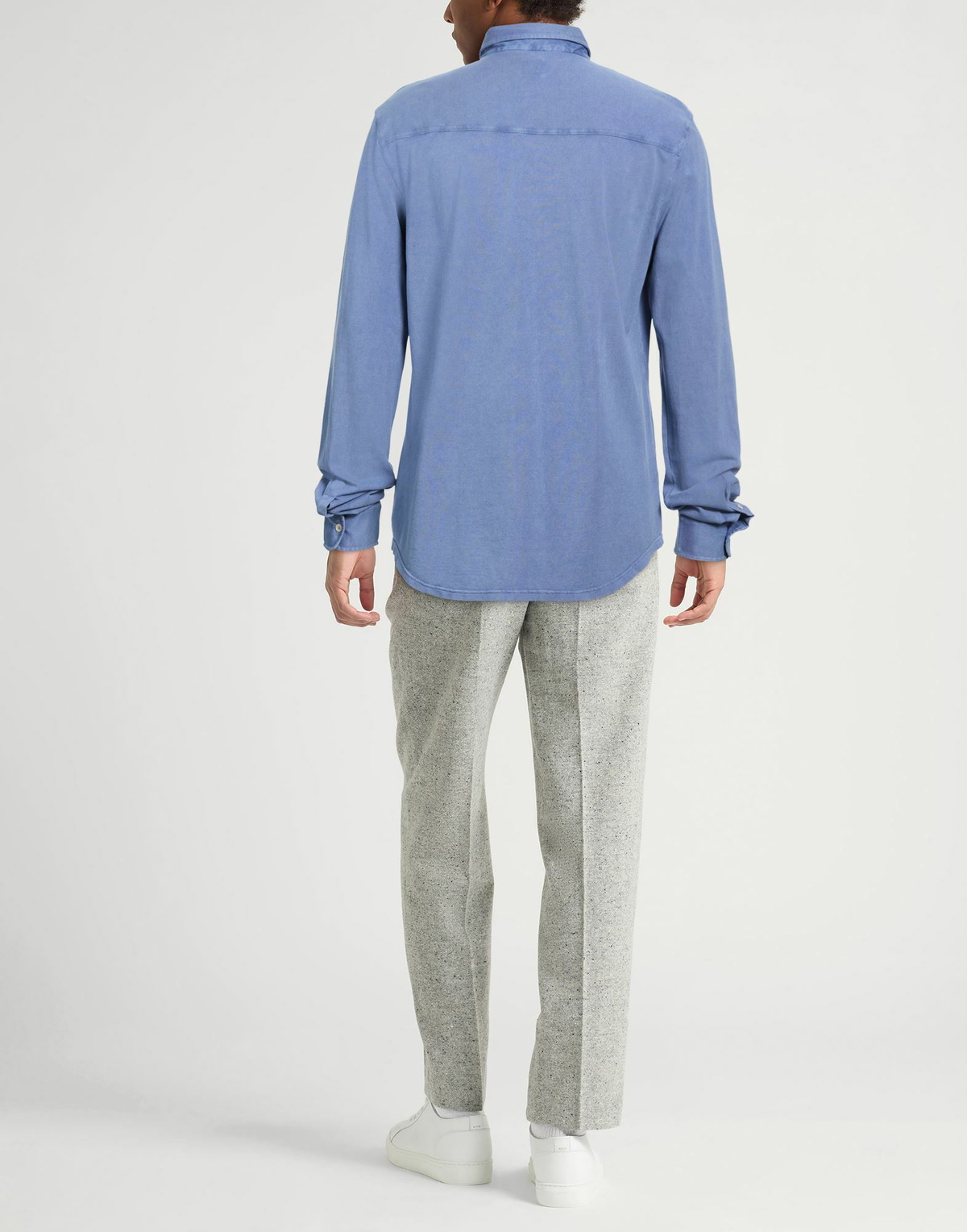 Fedeli Mens Shirt Slate in Blue