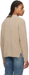Solid Homme Beige Vented Sweater