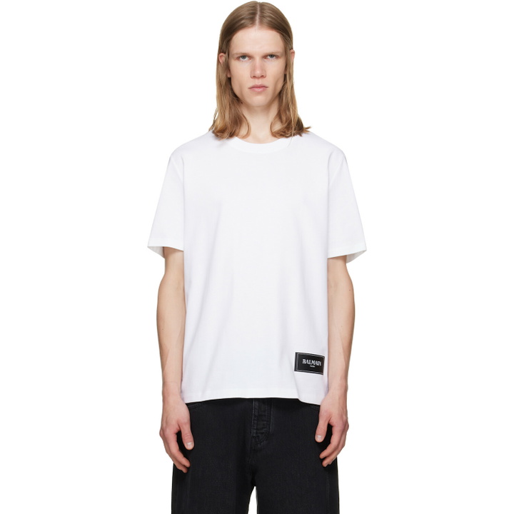 Photo: BALMAIN Two-Pack White 'Balmain Vintage' T-shirts