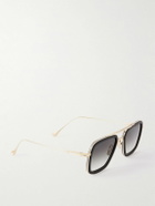 DITA - Aviator-Style Gold-Tone and Acetate Sunglasses