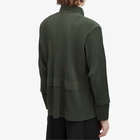 Homme Plissé Issey Miyake Men's Pleated Track Jacket in Deep Green