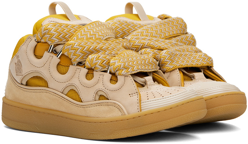 【関税込み】Lanvin SSENSE限定 ベージュ Curb スニーカー ssense-exclusive-beige-curb-