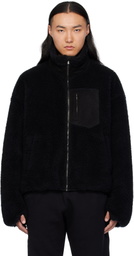 FUMITO GANRYU Black 2Way Boa Fleece Jacket