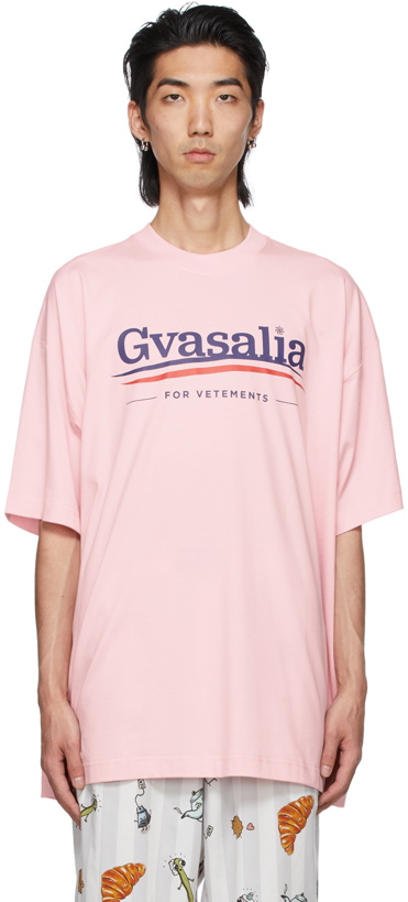 Photo: VETEMENTS Pink 'Gvasalia' T-Shirt