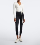 Norba Ribbed-knit wrap top