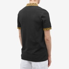 Fred Perry Men's x Noon Goons Leopard Print Polo Shirt in Black