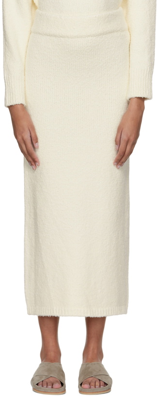Photo: Missing You Already Off-White Cotton Maxi Skirt