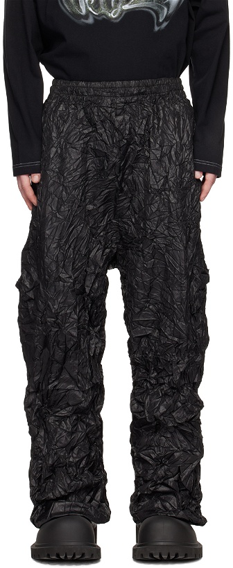 Photo: We11done Black Crumpled Trousers
