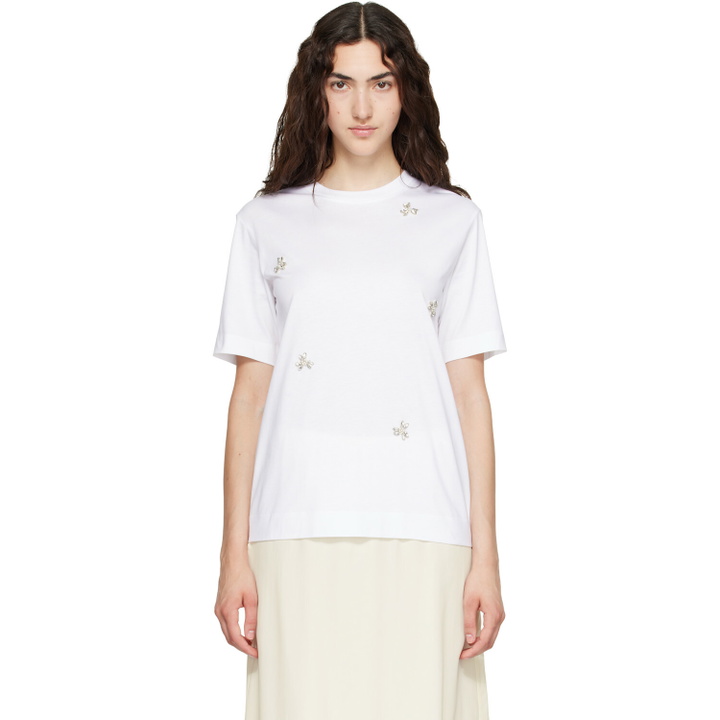 Photo: Simone Rocha White Embellished Boy T-shirt