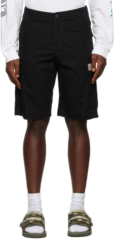 Photo: Carhartt Work In Progress Black Regular Cargo Shorts