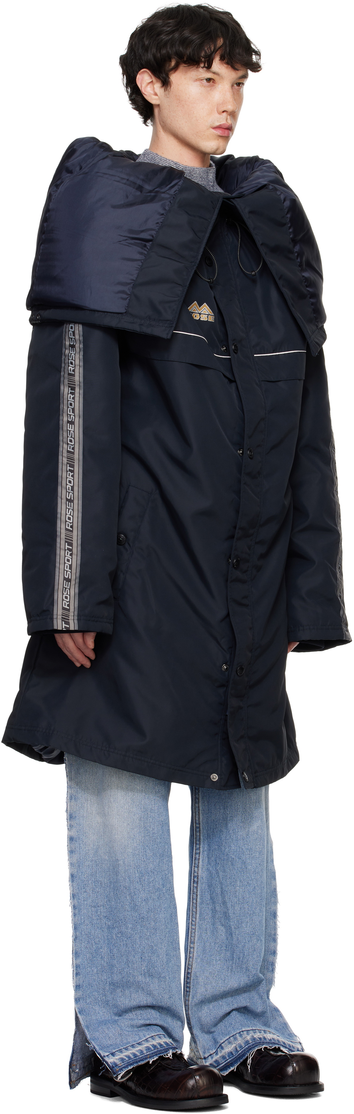 Martine Rose Navy Reverse Manager Coat Martine Rose