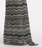 Missoni Zigzag one-shoulder lamé maxi dress