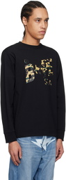 BAPE Black 1st Camo 'Bape STA' LS T-shirt