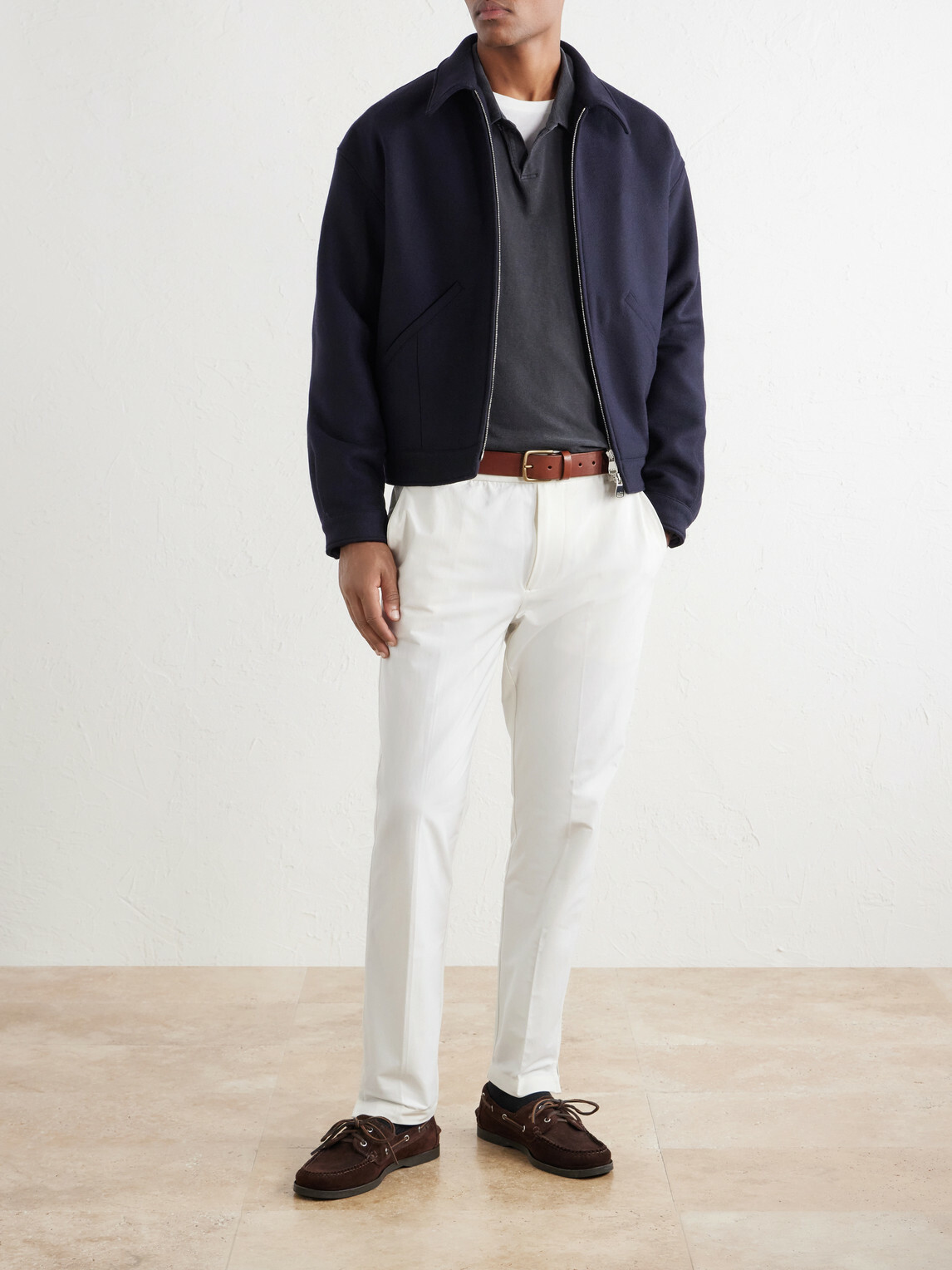 James Perse - Cotton-Twill Polo Shirt - Blue