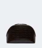 A.Emery Halloran croc-effect leather clutch