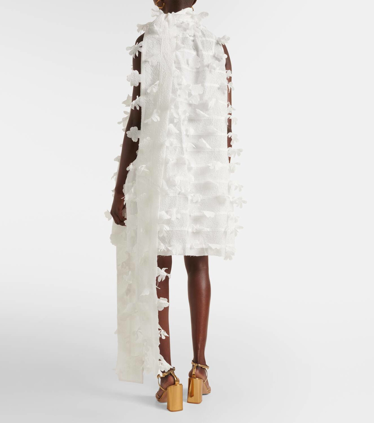 Susan Fang Floral bow-detail midi dress