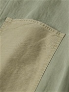 OrSlow - Herringbone Cotton Overshirt - Green
