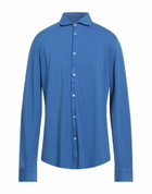Fedeli Mens Shirt Bright in Blue