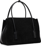 TOM FORD Black Suede Leather Eclipse Large Shoulder Bag