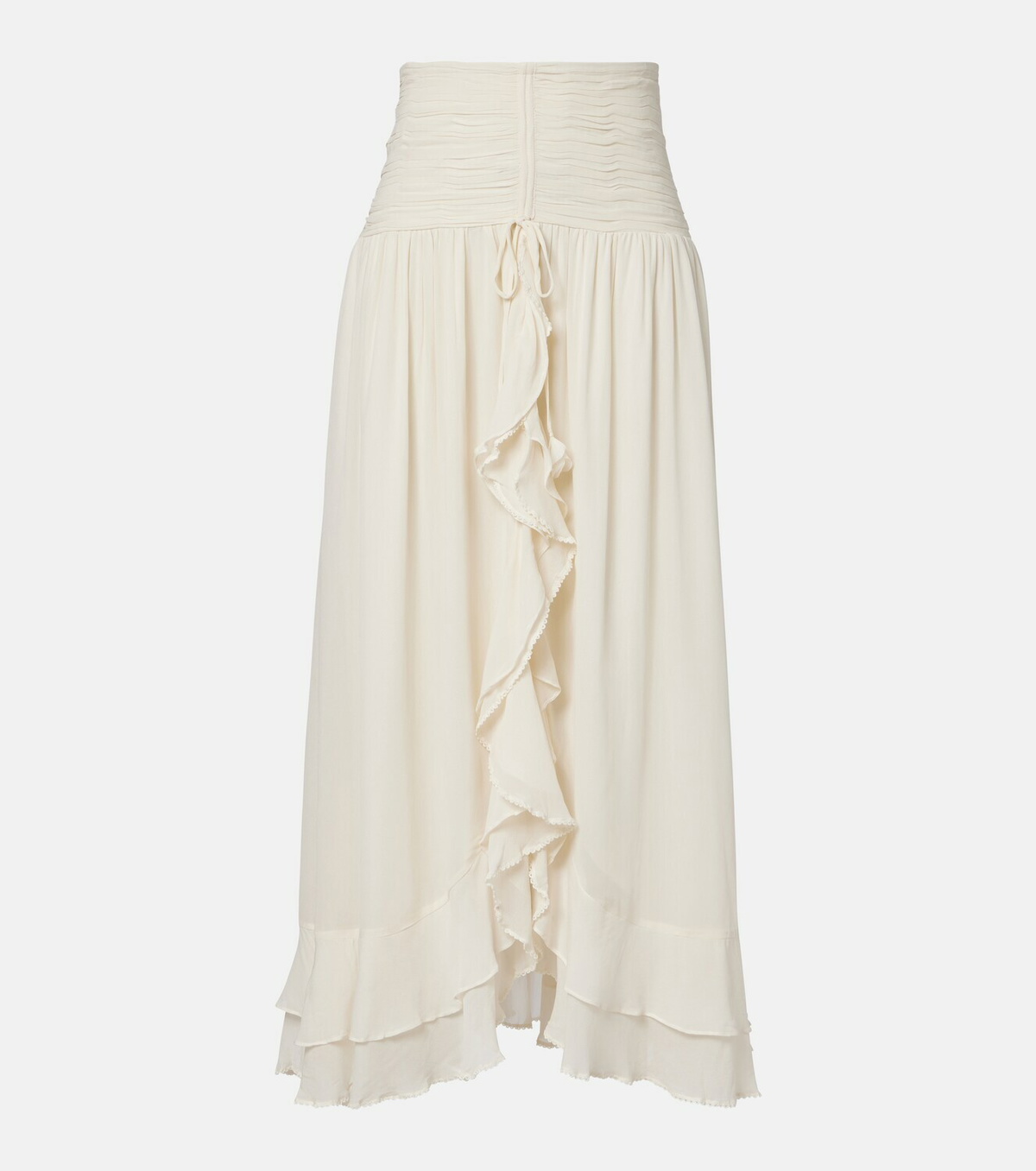 Poupette St Barth Neree ruffled maxi skirt
