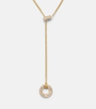 Shay Jewelry Orbit Lariat 18kt gold necklace with diamonds