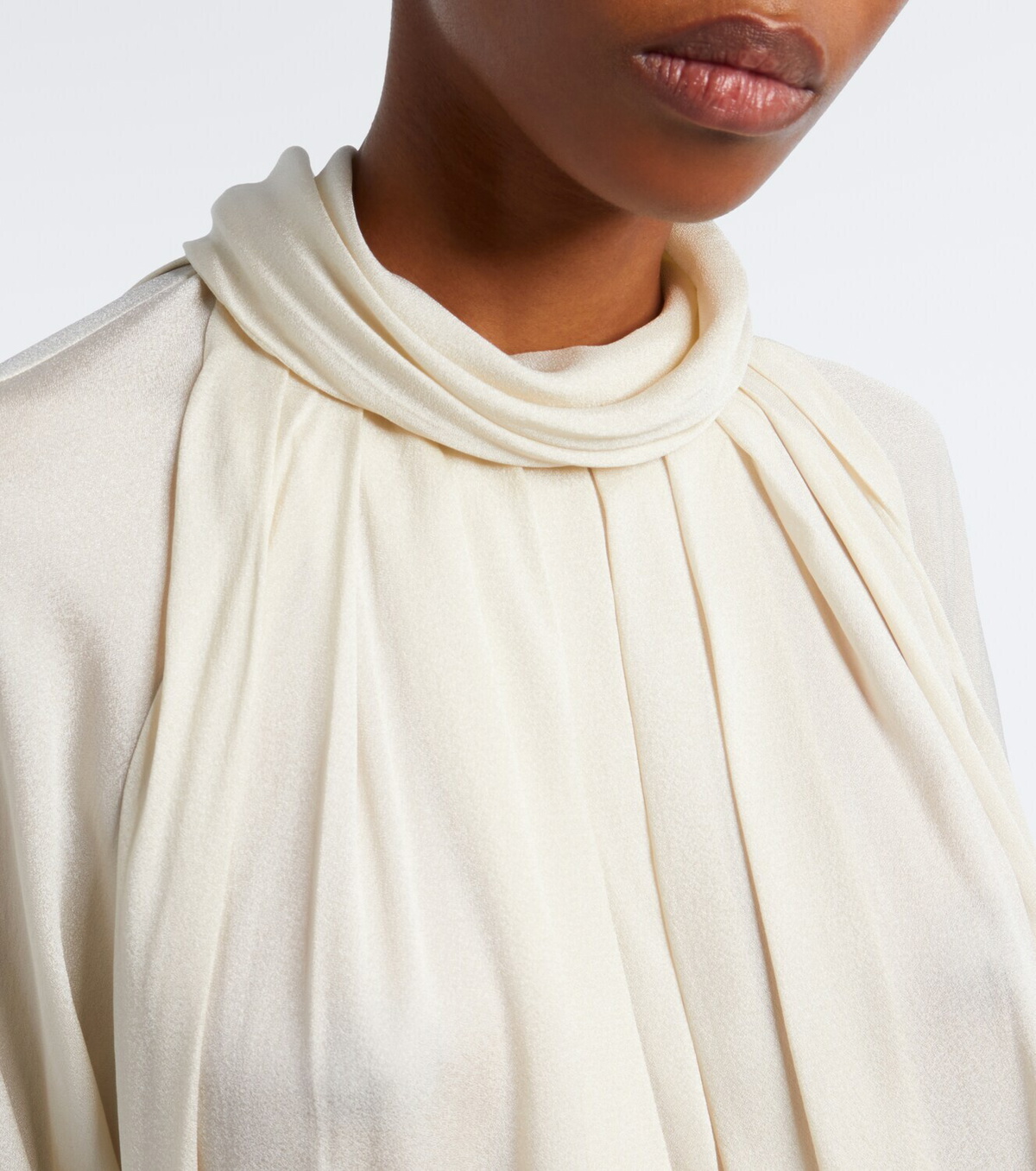 Agnona Draped satin blouse