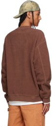 Brain Dead Brown Reverse Fleece Sweatshirt