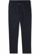 Mr P. - James Tapered Pleated Cotton Trousers - Blue