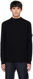 Stone Island Black Rolled Sweater