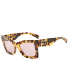 Miu Miu Eyewear Women's 08WS Sunglasses in Havana/Violet
