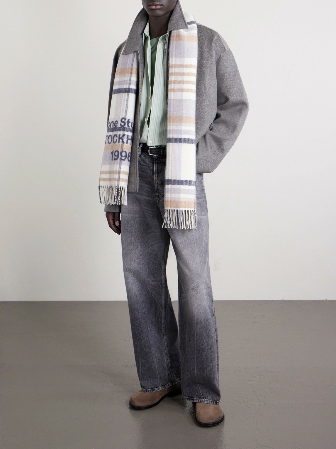 Acne Studios - 1996 Fringed Checked Wool Scarf