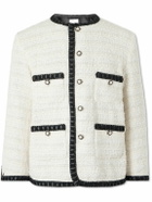 READYMADE - Satin-Trimmed Cotton-Blend Tweed Jacket - White
