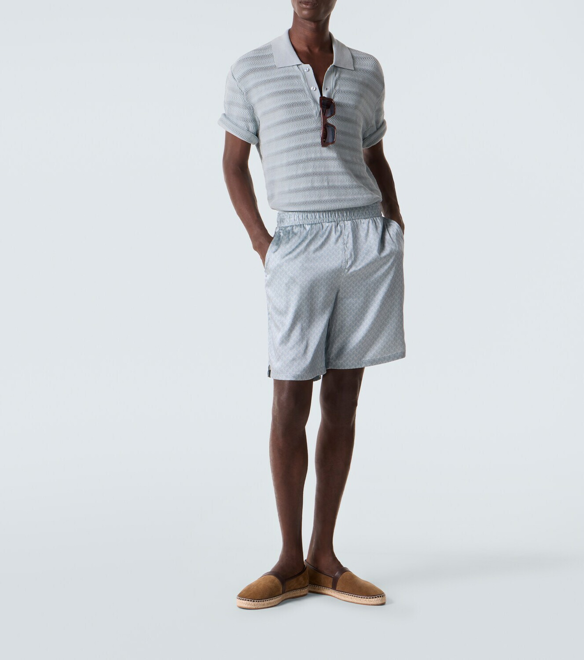 Frescobol Carioca Vidal cotton jacquard polo shirt