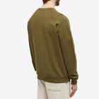 Foret Men's Spruce Logo Crew Sweat in Dark Olive/Ember