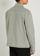 Paige Renzi Striped Denim Jacket Navy